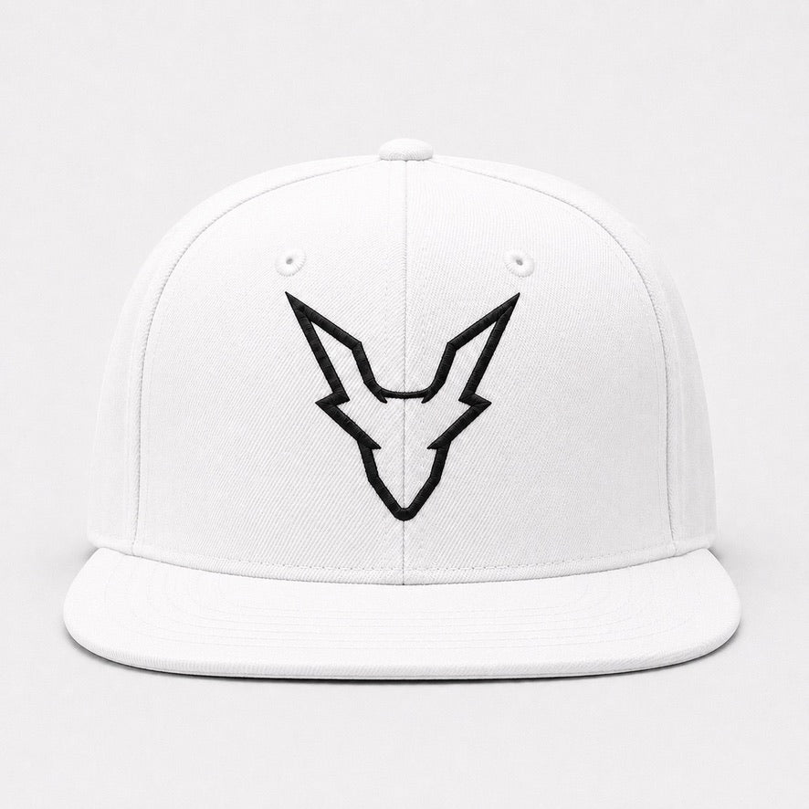 Ibex signature white snapback cap