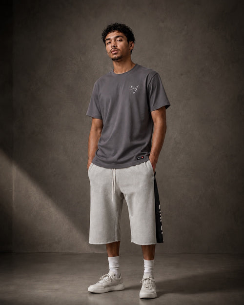 IBEX Signature T-Shirt Smoke Grey porté par un modèle