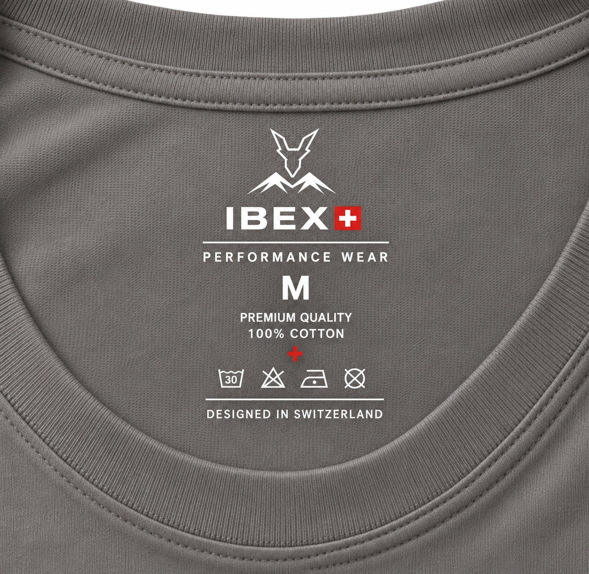 Étiquette intérieure du T-Shirt IBEX Smoke Grey